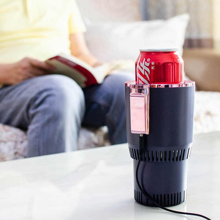 2-in-1 Heating & Cooling Cup Holder | Smart Temperature Control for Car, Office, Home