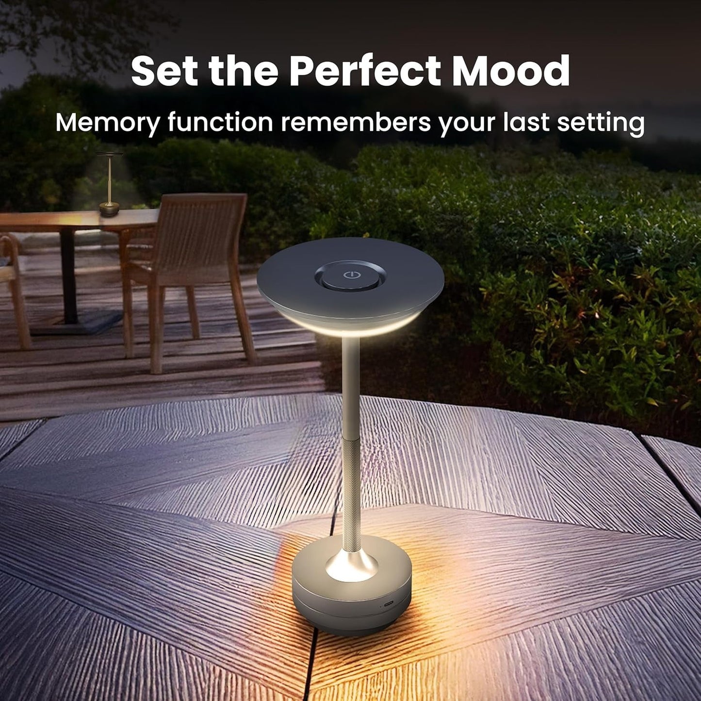 Modern Electric Tabletop Lamp | Touch Control, Dimmable, LED Bedside Desk Light