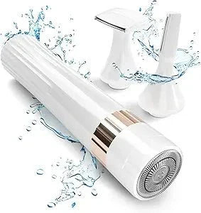 3-in-1 Women Shaver, Rechargeable Electric Razor, Painless Hair Removal, Bikini Trimmer, Facial & Body Shaver