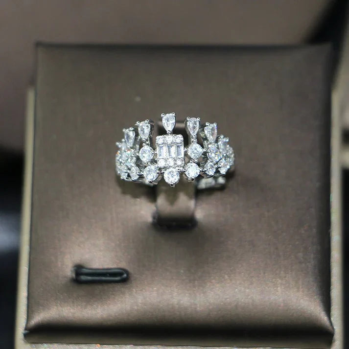 Bridal Zircon 3A Jewelry Set, Four-Piece Wedding Set, Elegant Necklace & Earrings, Luxury Zircon Bridal Jewelry, Sparkling Wedding Accessories, Bride Jewelry Set