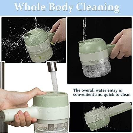 Multipurpose 4-in-1 Handheld Electric Vegetable Cutter | Food Chopper, Portable Slicer, Kitchen Helper, Quick Dicer