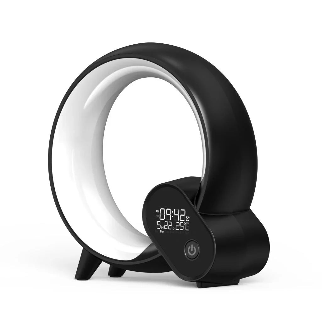 Creative Q Light Sunrise Alarm Clock – Digital Display, Bluetooth Speaker, Smart Wake-Up, Colorful LED Atmosphere Lamp