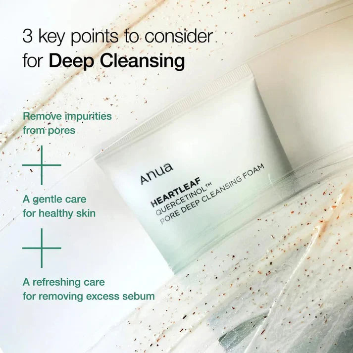 Pore Deep Cleansing Foam 150ml – Gentle Face Wash for Oily Skin, Acne, and Blackhead Control