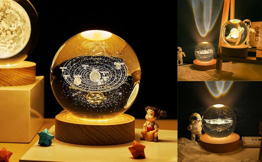 Decorative Crystal Ball | Clear Healing Sphere for Home Decor, Photography, Energy & Meditation