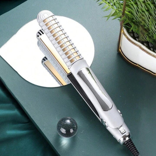 2-in-1 Hair Straightener – Flat Iron & Curler Combo | Fast Heating Styling Tool for Sleek, Wavy & Curly Hair