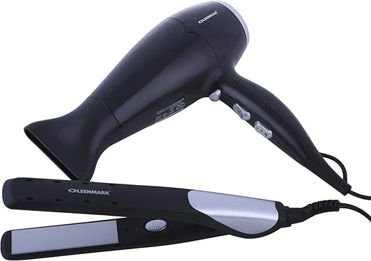 2-in-1 Professional Hair Styler Kit | Hair Straightener, Hair Dryer, Fast Heating, Frizz-Free Styling