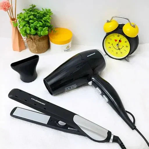 2-in-1 Professional Hair Styler Kit | Hair Straightener, Hair Dryer, Fast Heating, Frizz-Free Styling