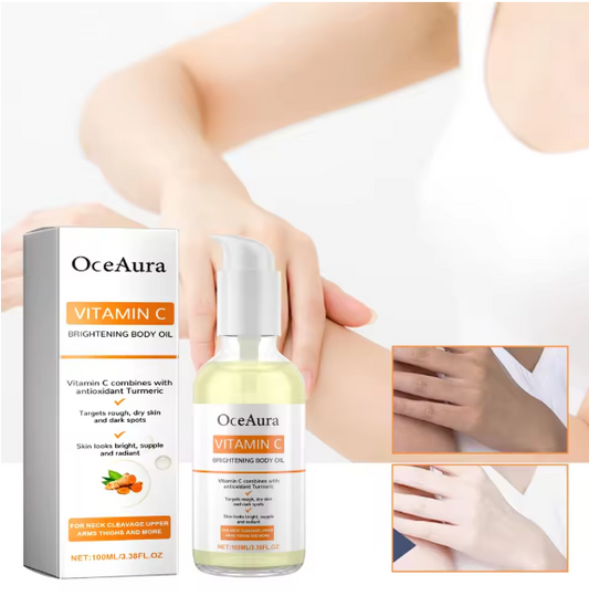 Vitamin C Body Oil (100ml) – Hydrating, Brightening, Anti-Aging, Lightweight, & Fast-Absorbing Skincare Oil
