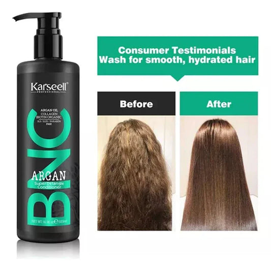 BNC Argan Shampoo, Conditioner Set, 500ml, Hydrating Hair Care, Sulfate-Free, Frizz Control, Hair Strengthening
