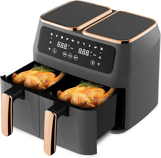 Double Air Fryer – Dual Basket, Oil-Free, Digital, Non-Stick, Multi-Function Air Fryer for Healthy Cooking