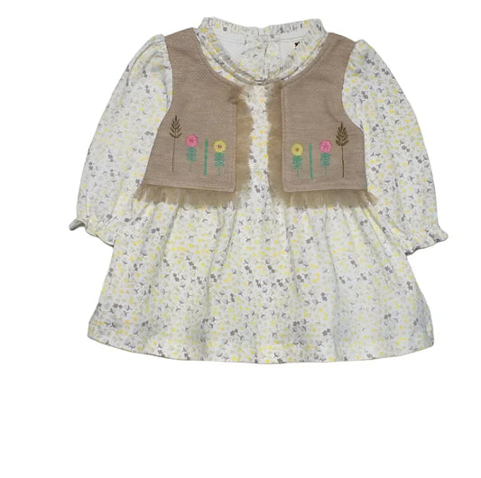Dress Frock with Mini Jacket | Baby Girl Outfit, Stylish Toddler Dress, Elegant Kidswear, Fashionable Baby Clothing