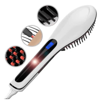 Electric Hair Straightening Comb | Fast Hair Styler, Ionic Straightener, Heated Hair Brush, Anti-Frizz Hair Tool