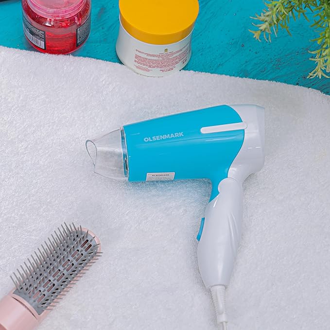 Foldable Handle Hair Dryer – Compact, Travel-Friendly Blow Dryer with Ionic Technology | Fast Drying & Lightweight Design