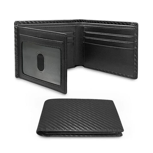 Men's Anti-Magnetic Thin Wallet, Special Carbon Fiber Wallet, Multi Card Slot Wallet, Slim RFID Blocking Wallet, Minimalist Bifold Wallet, Stylish Dollar Wallet