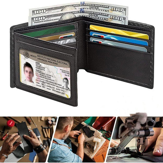 Men's Anti-Magnetic Thin Wallet, Special Carbon Fiber Wallet, Multi Card Slot Wallet, Slim RFID Blocking Wallet, Minimalist Bifold Wallet, Stylish Dollar Wallet