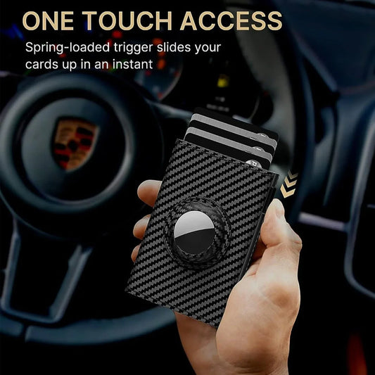 Men's Ultra-thin Smart Wallet Card Clamp, RFID Blocking Slim Wallet, Minimalist Metal Wallet for Men