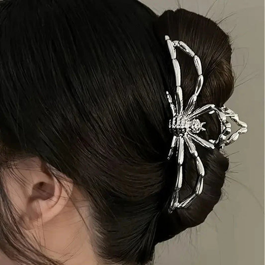 Metal Spider Large Shark Clip | Fashion Hair Claw, Strong Hold, Ponytail Clip, Stylish & Durable