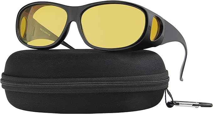 Night Driving Glasses, Anti-Glare Vision Glasses, Polarized Night Glasses, HD Nighttime Driving Eyewear, Yellow Lens Glasses, Night Safety Glasses