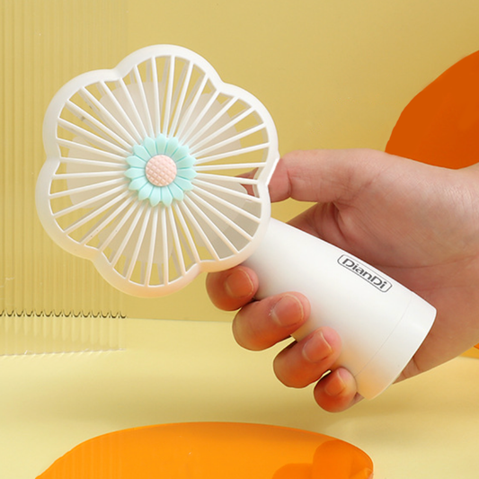 Compact Flower Fan – Portable, USB Rechargeable, Silent Cooling Mini Fan for Home, Office, Travel & Outdoor Use