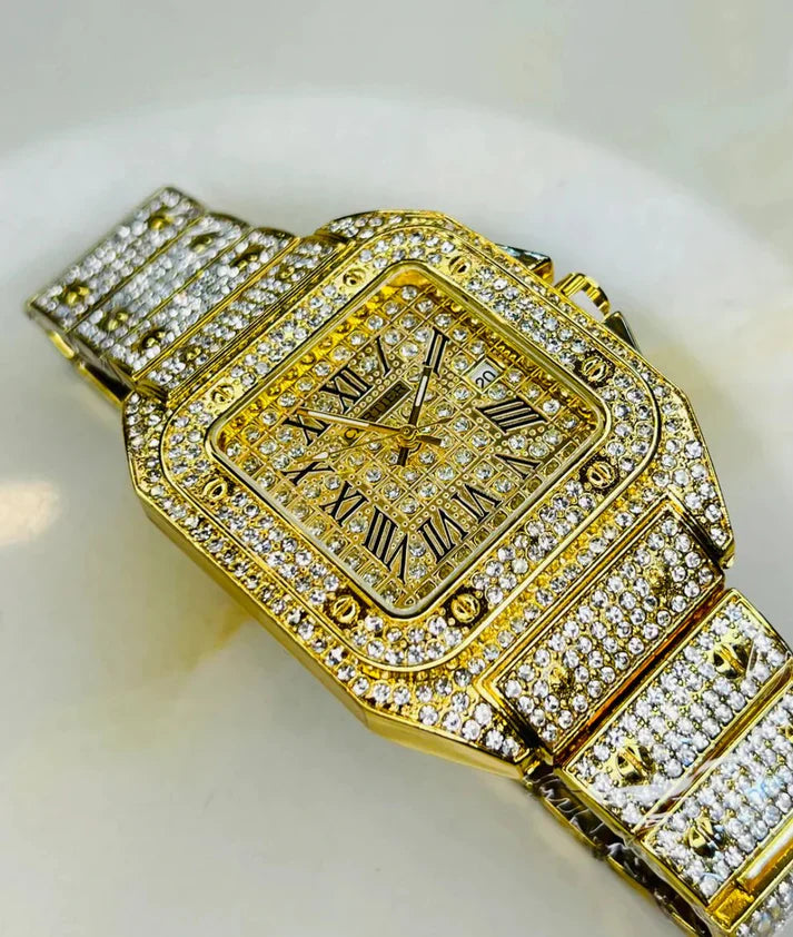 Women Gold Watch | Luxury Ladies Watch, Elegant Wristwatch, Fashionable Gold Timepiece, Stylish Women's Accessory