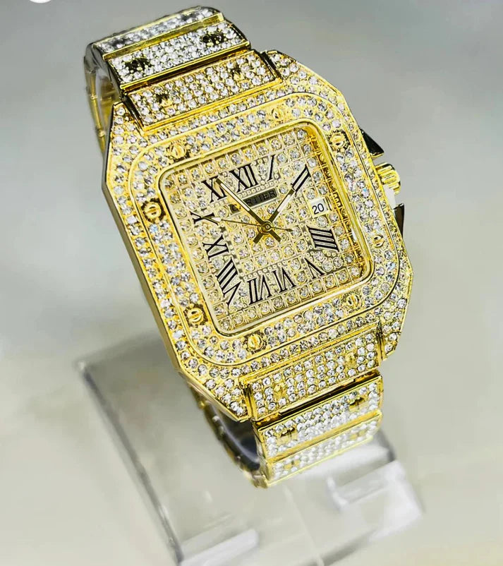 Women Gold Watch | Luxury Ladies Watch, Elegant Wristwatch, Fashionable Gold Timepiece, Stylish Women's Accessory