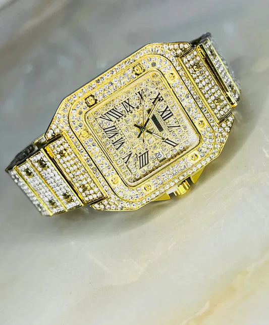 Women Gold Watch | Luxury Ladies Watch, Elegant Wristwatch, Fashionable Gold Timepiece, Stylish Women's Accessory